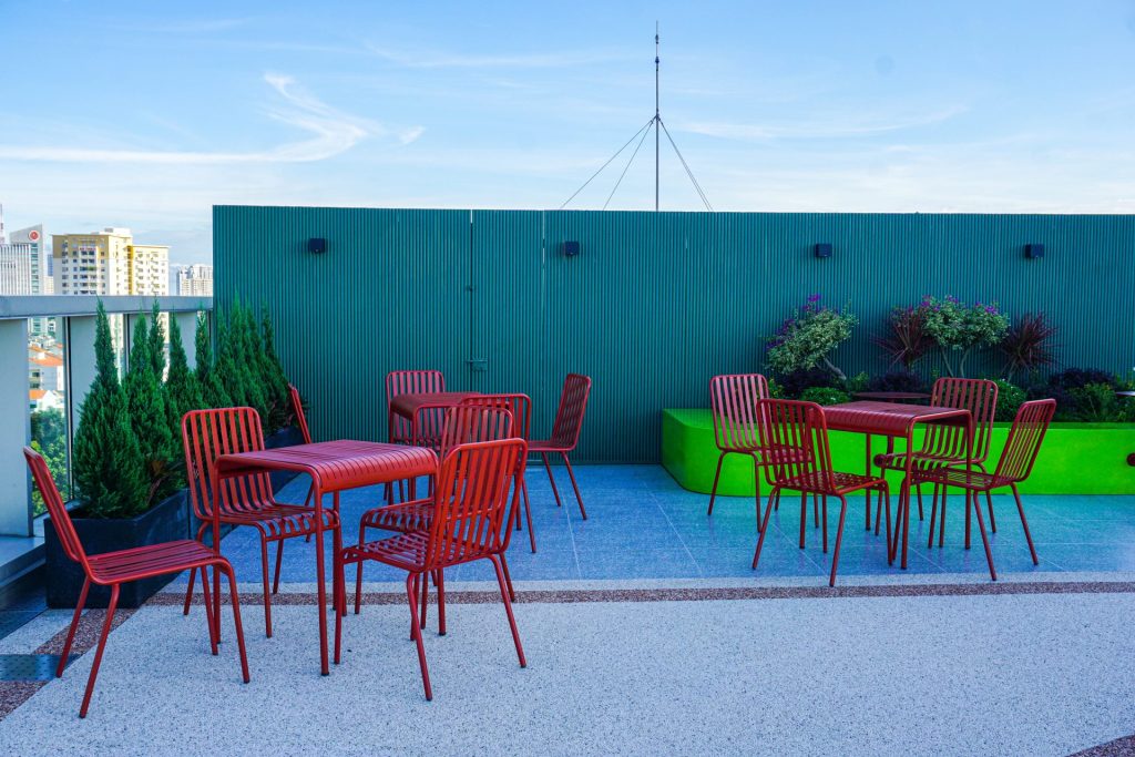 Relaxing lounge area at The Sentry.