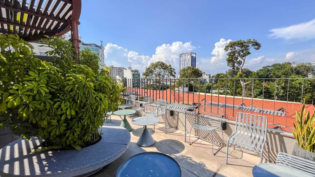 Rooftop garden.