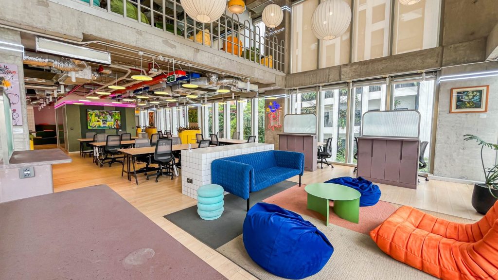 A vibrant, well-designed private office within The Sentry, ready for use.