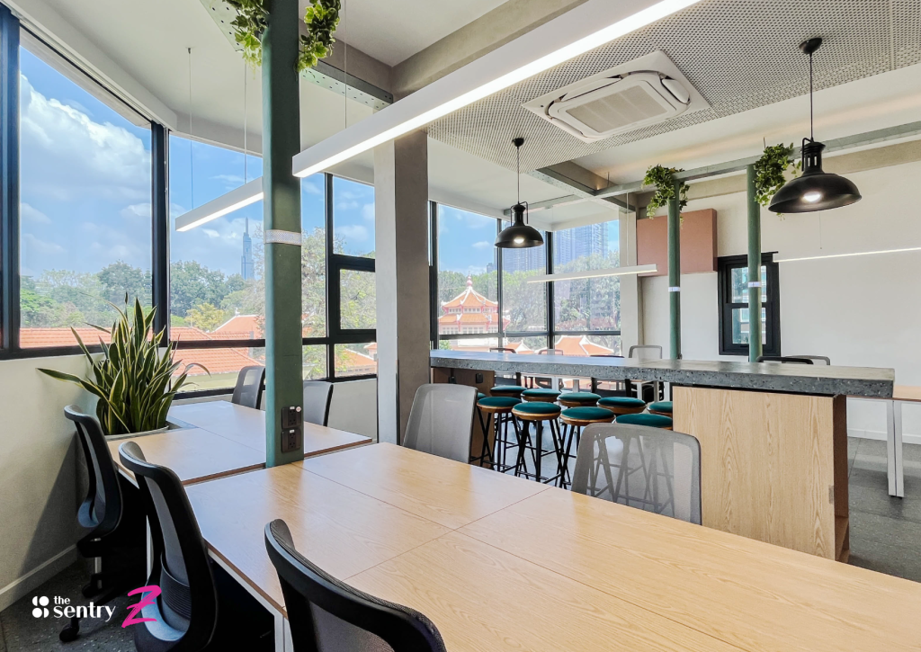 Fully furnished private office at The Sentry ready for immediate use