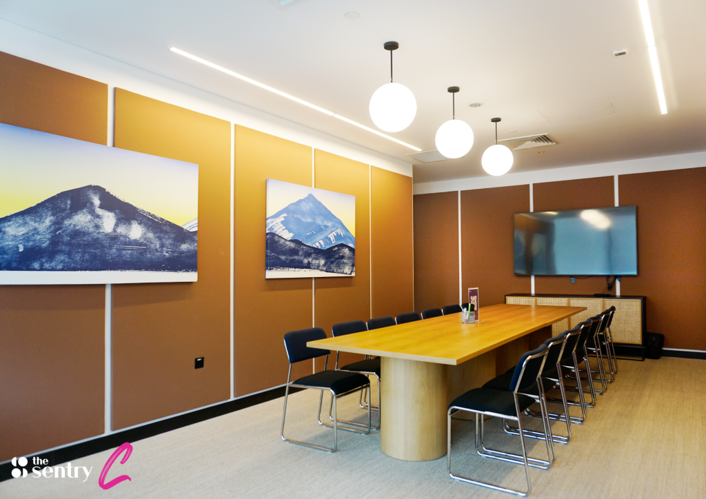 Private meeting room at The Sentry coworking space